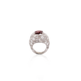 GRS Certified 7.50CT Vivid Orange-Red Spinel Ring