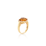 Geometric Citrine Ring