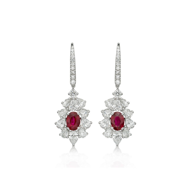 Ruby & Diamond Earrings