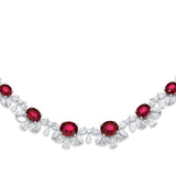GIA Certified 15.97CT Ruby & Diamond Necklace