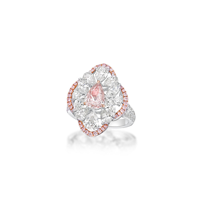 GIA Certified 0.95CT Fancy Light Pink Diamond Ring