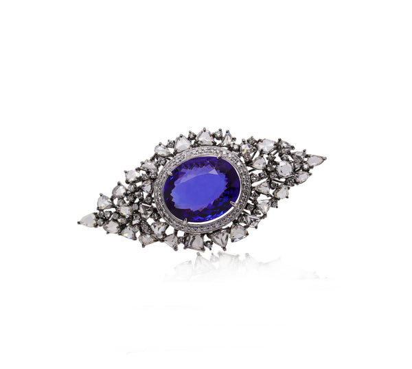 Regal Tanzanite Brooch