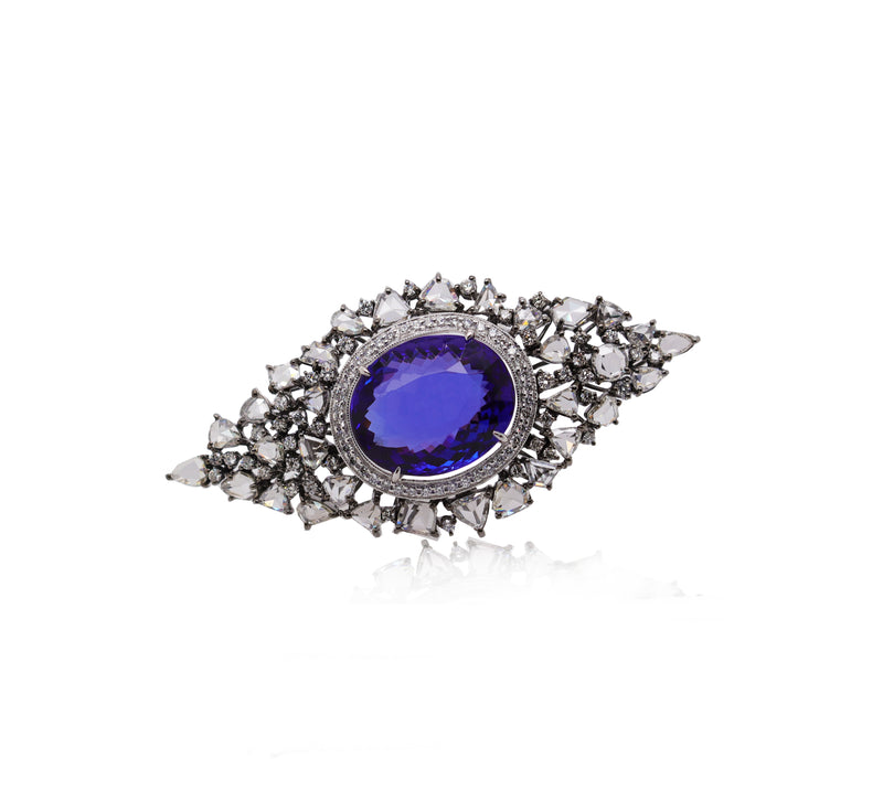 Regal Tanzanite Brooch