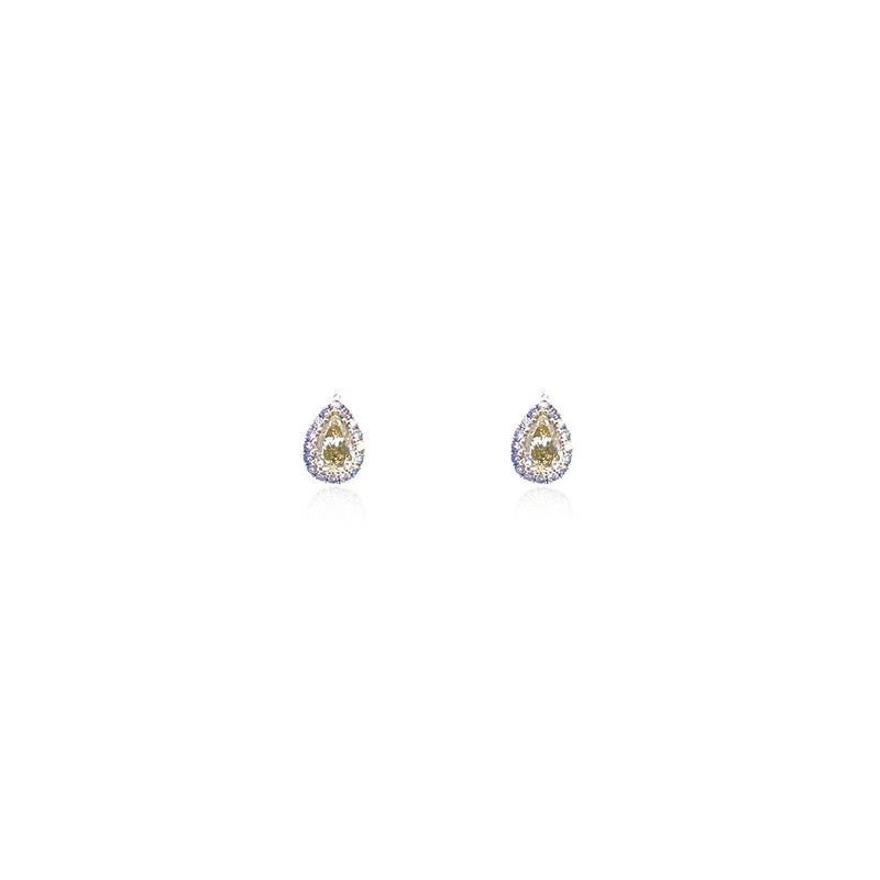 Fancy Yellow Diamond Earrings