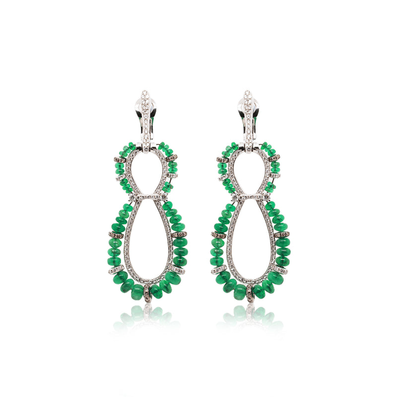 Emerald Beads Earrings