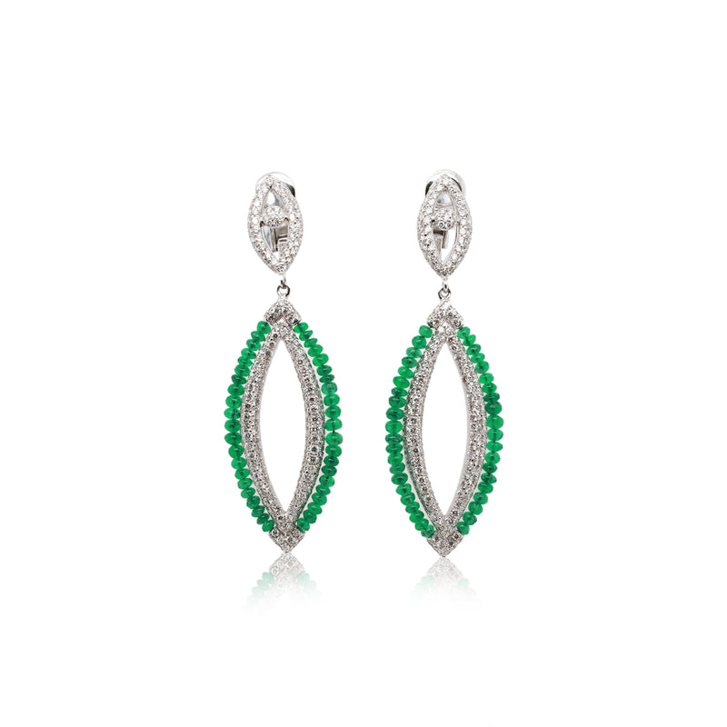 Emerald Beads Earrings