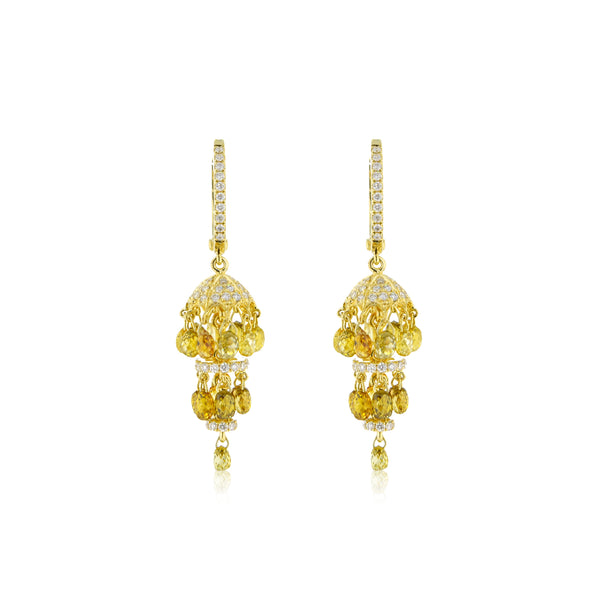 Chandelier Briolette Diamond Earrings