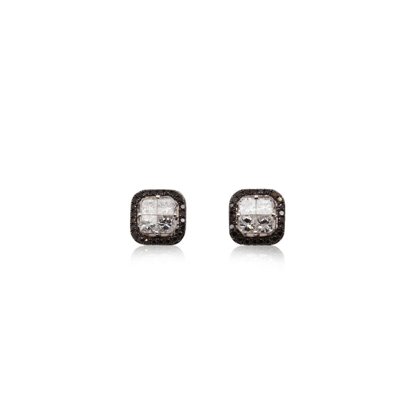 Diamond & Black Diamond Earrings