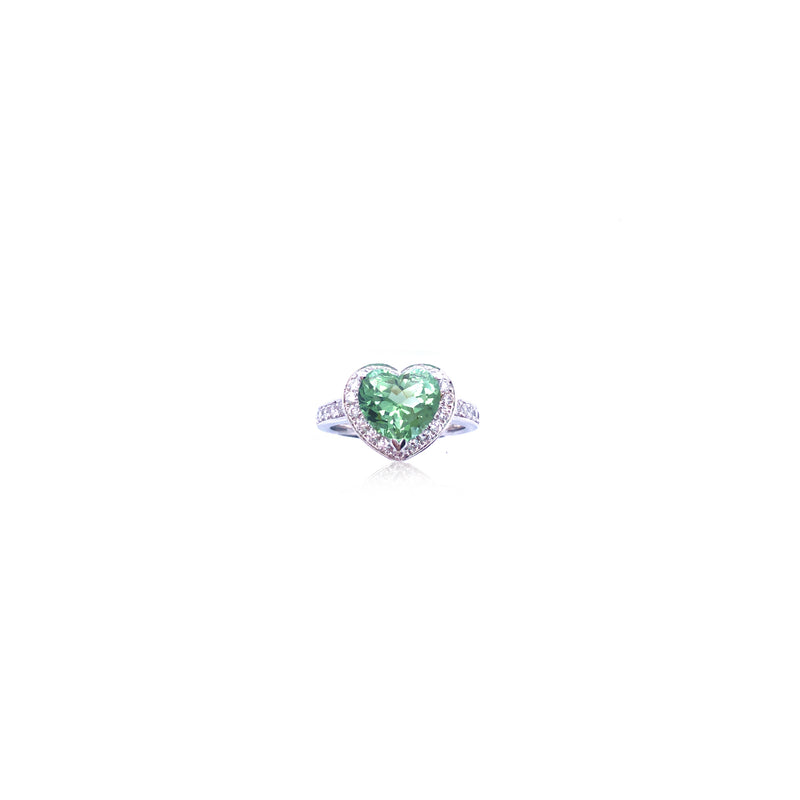 Green Heart Tourmaline Ring