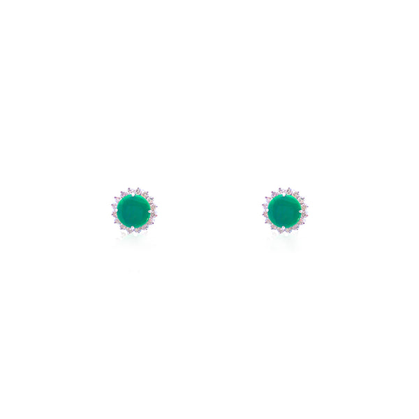 Classic Jade & Diamond Earrings