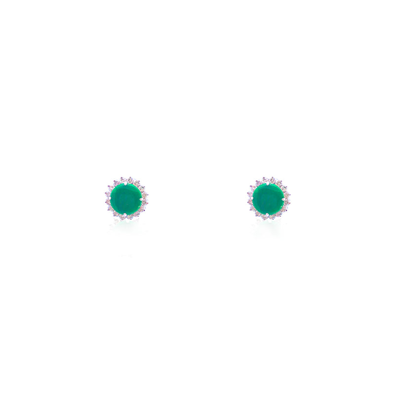 Classic Jade & Diamond Earrings