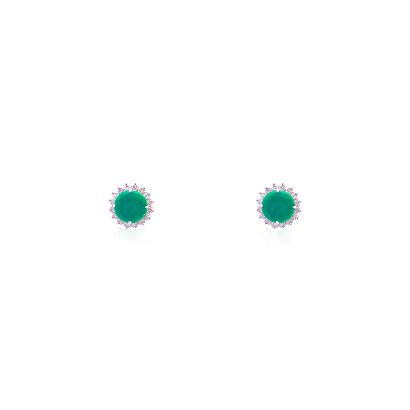 Classic Jade & Diamond Earrings