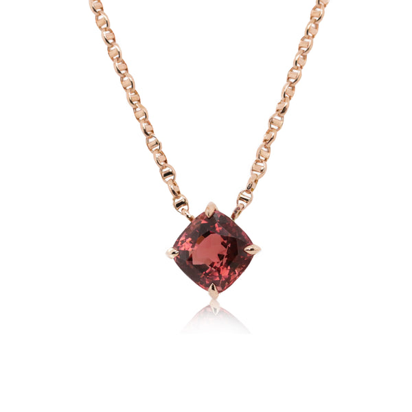 6.60CT Red Tourmaline Necklace