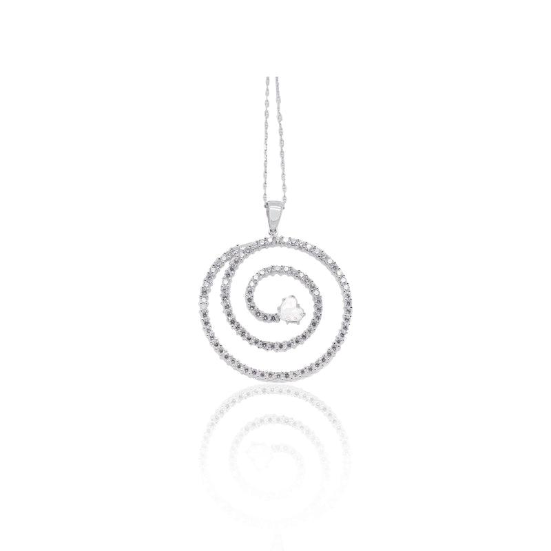 Spiral Diamond Pendant