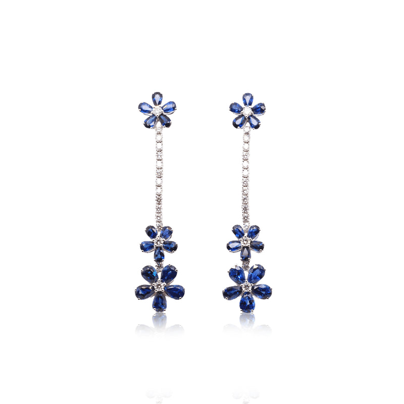 Forget me Not Sapphire Earrings