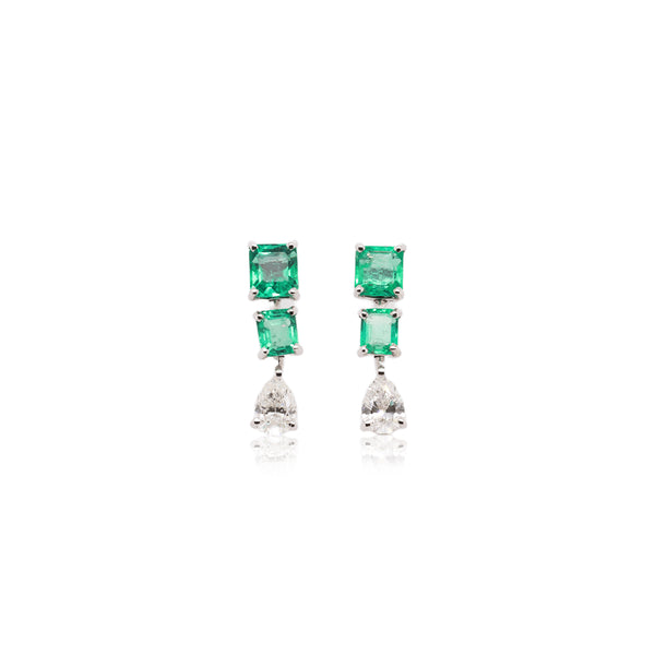 Emerald & Diamond Earrings