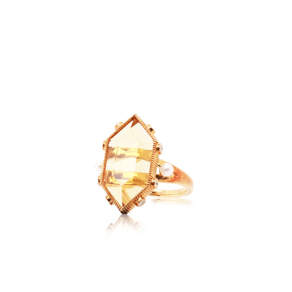 Honey Quartz Ring