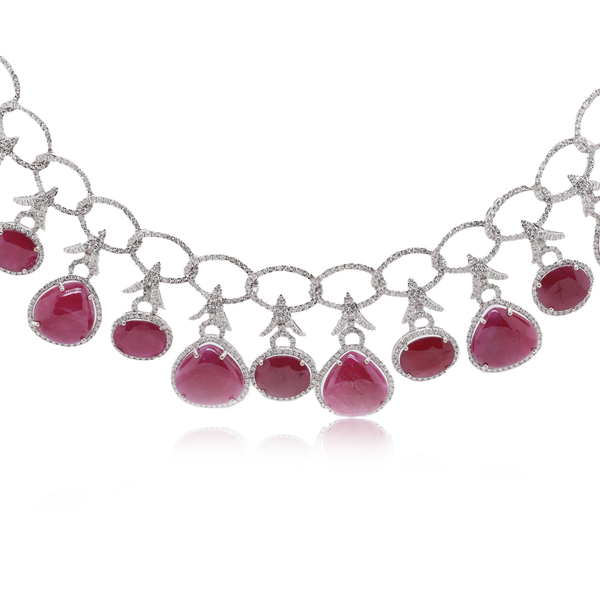 160.91CT Ruby Necklace