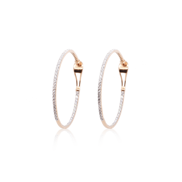 Diamond Hoop Earrings