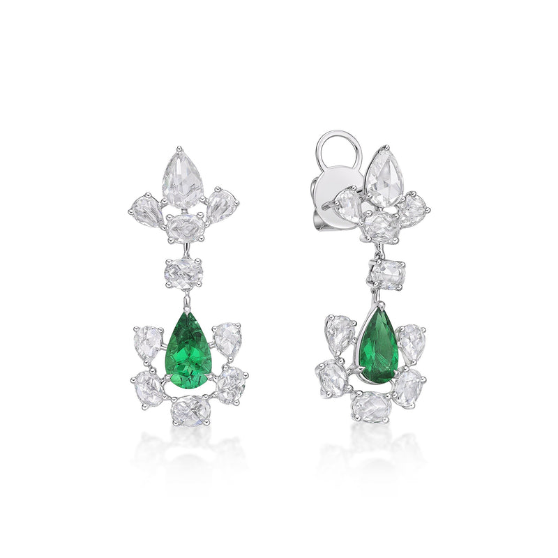 GRS Certified 1.65CT Colombia Emerald Earrings