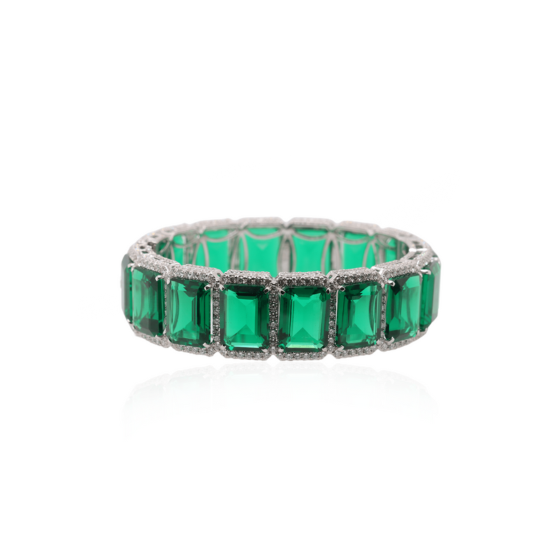 Emerald & Diamond Bangle