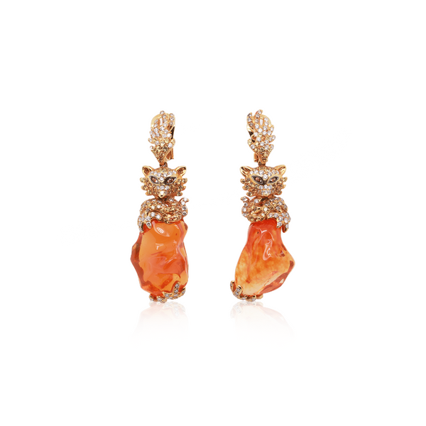 Fire Opal Earrings