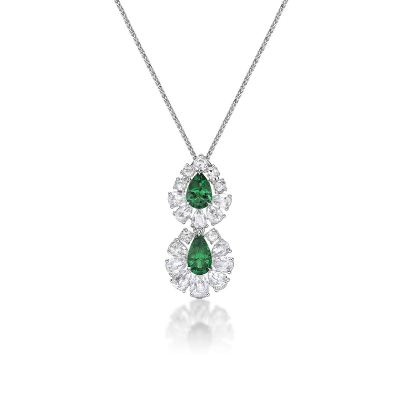 GRS Certified 1.49CT Emerald Diamond Pendant