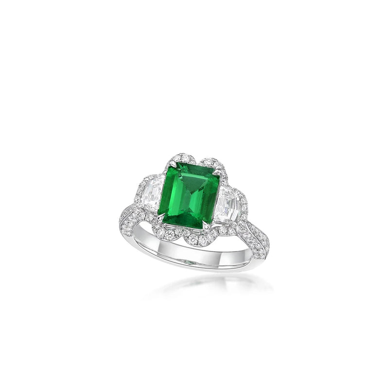 GRS Certified 2.04CT Emerald Ring