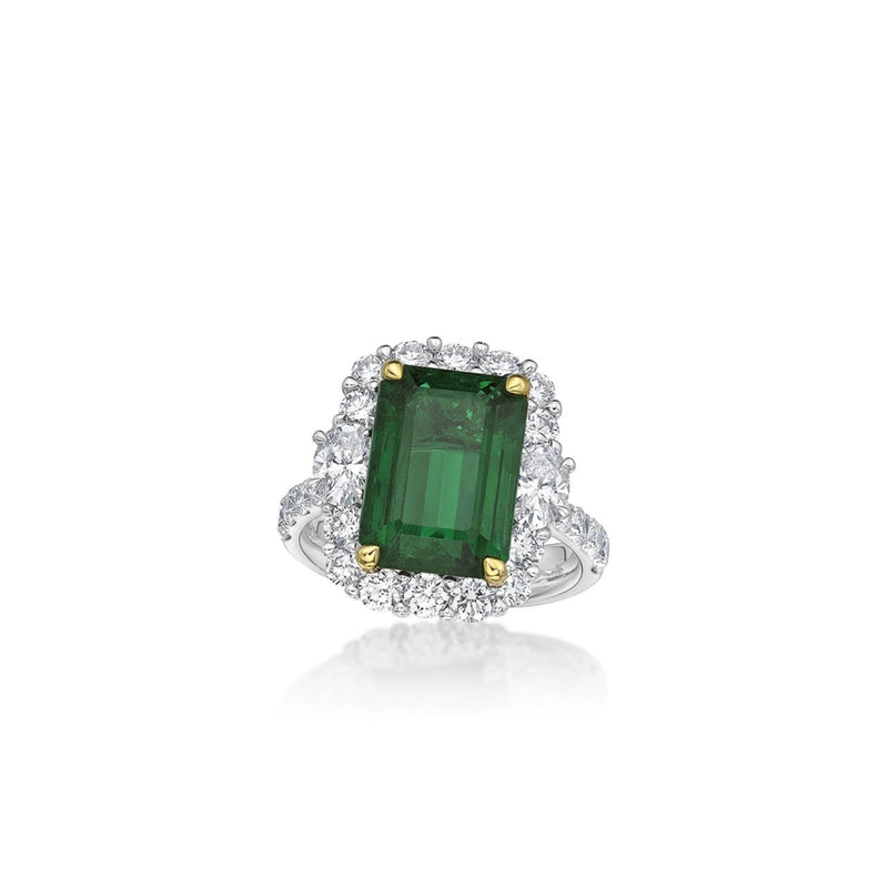 GRS Certified 5.15CT Zambia Emerald Ring