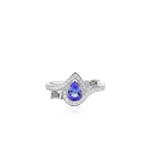 Pear Tanzanite Ring