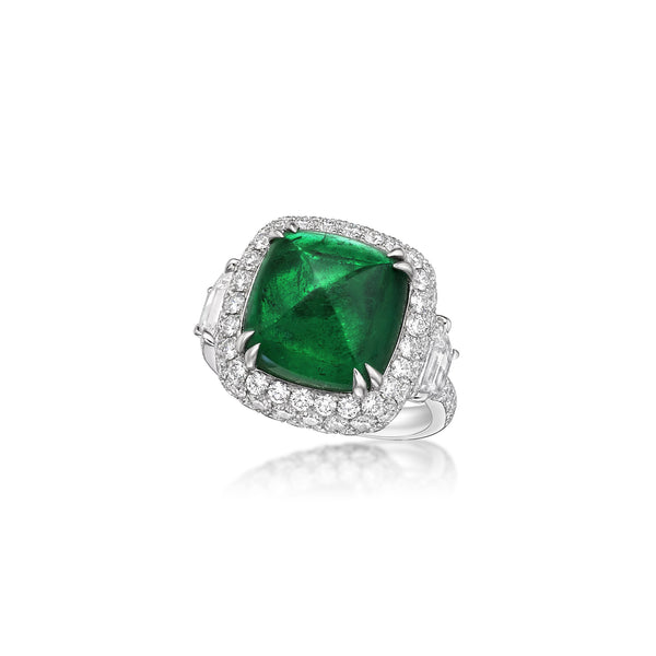 GRS Certified 8.72CT Emerald Ring