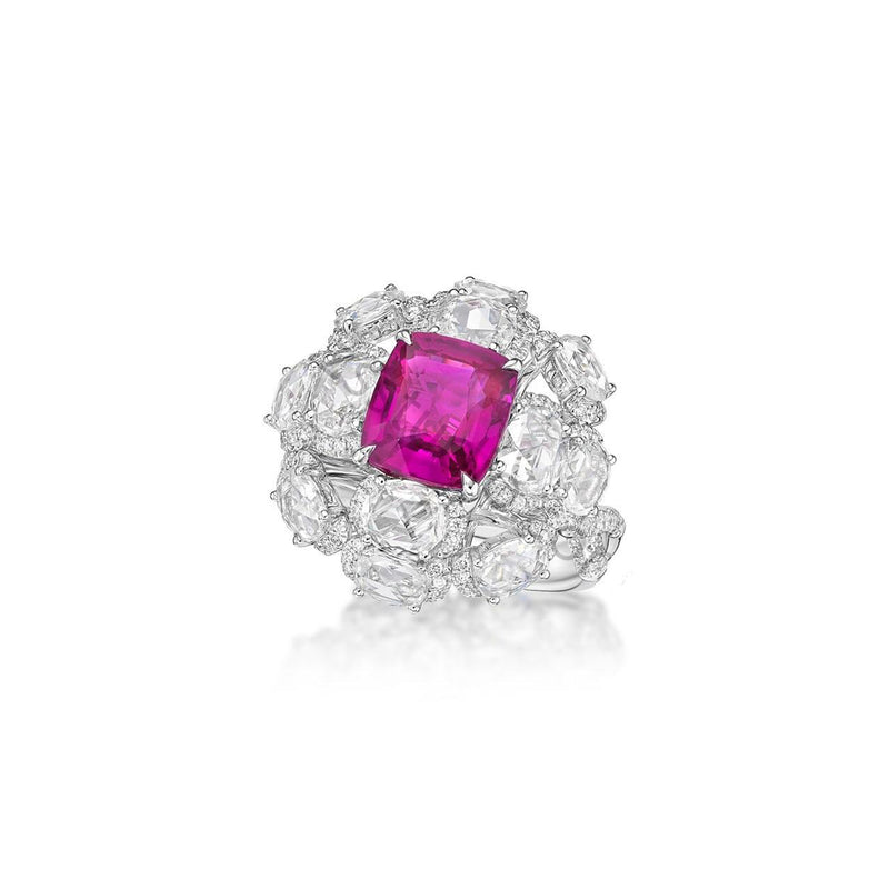 GIA Certified 3.53CT Pink Sapphire Ring