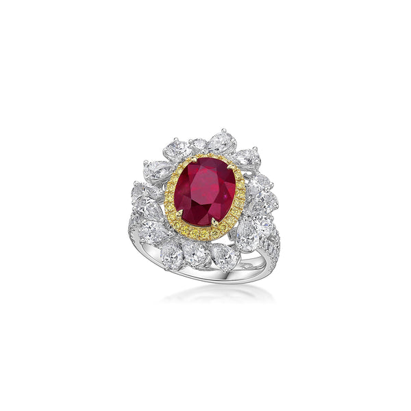 GRS Certified 3.53CT Ruby Ring