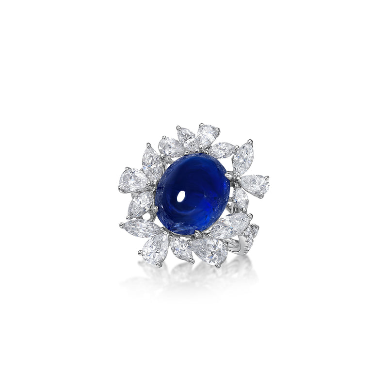 GRS Certified 10.17CT Blue Sapphire Ring