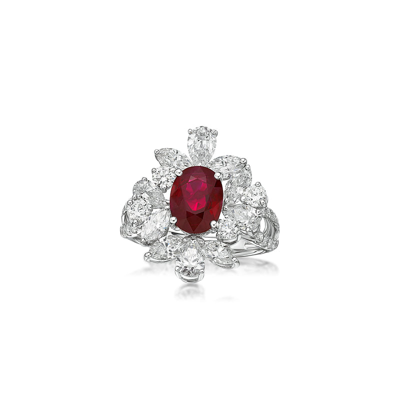 GIA Certified 3.02CT Ruby Ring