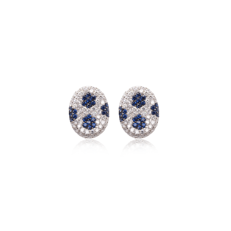 Blue Sapphire & Diamond Earring