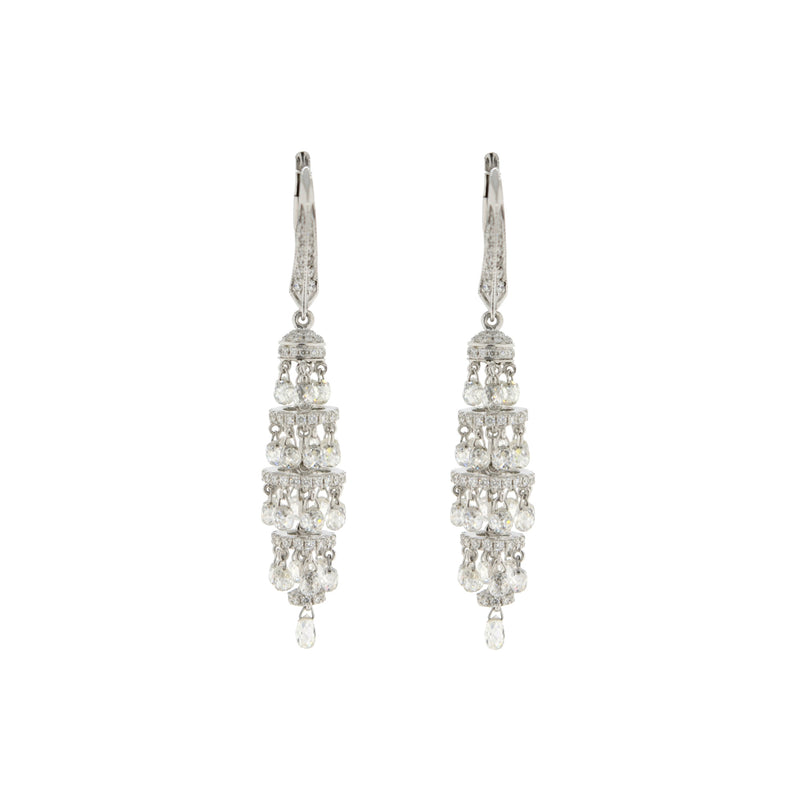 Chandelier Briolette Diamond Earrings