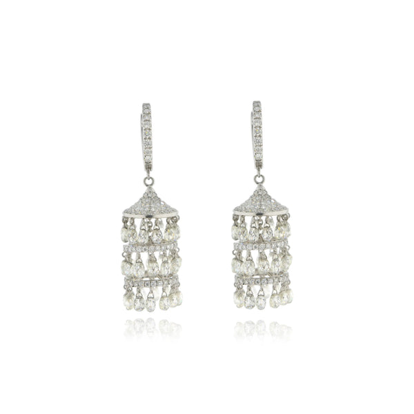 Chandelier Briolette Diamond Earrings
