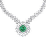 GRS Certified 22.75CT Colombia Emerald Necklace
