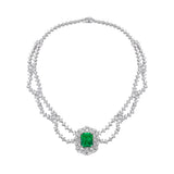 GRS Certified 11.80CT Colombia Emerald Necklace